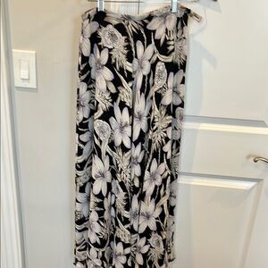 Floral Black and Lavender Women's Skirt